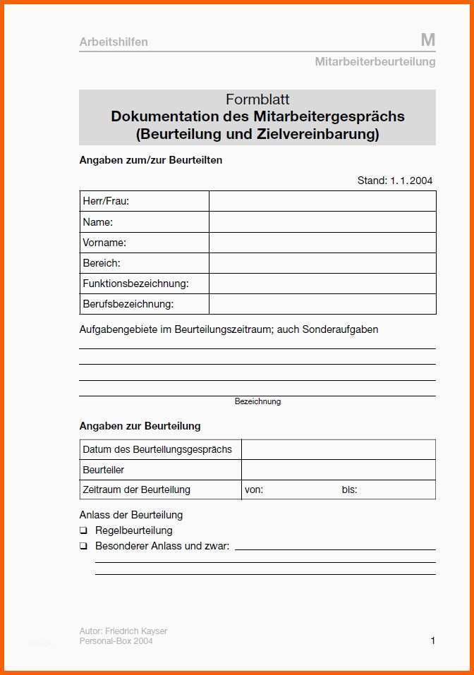 Unvergesslich Mitarbeitergespräch Lang Excel Vorlage Zum sofort