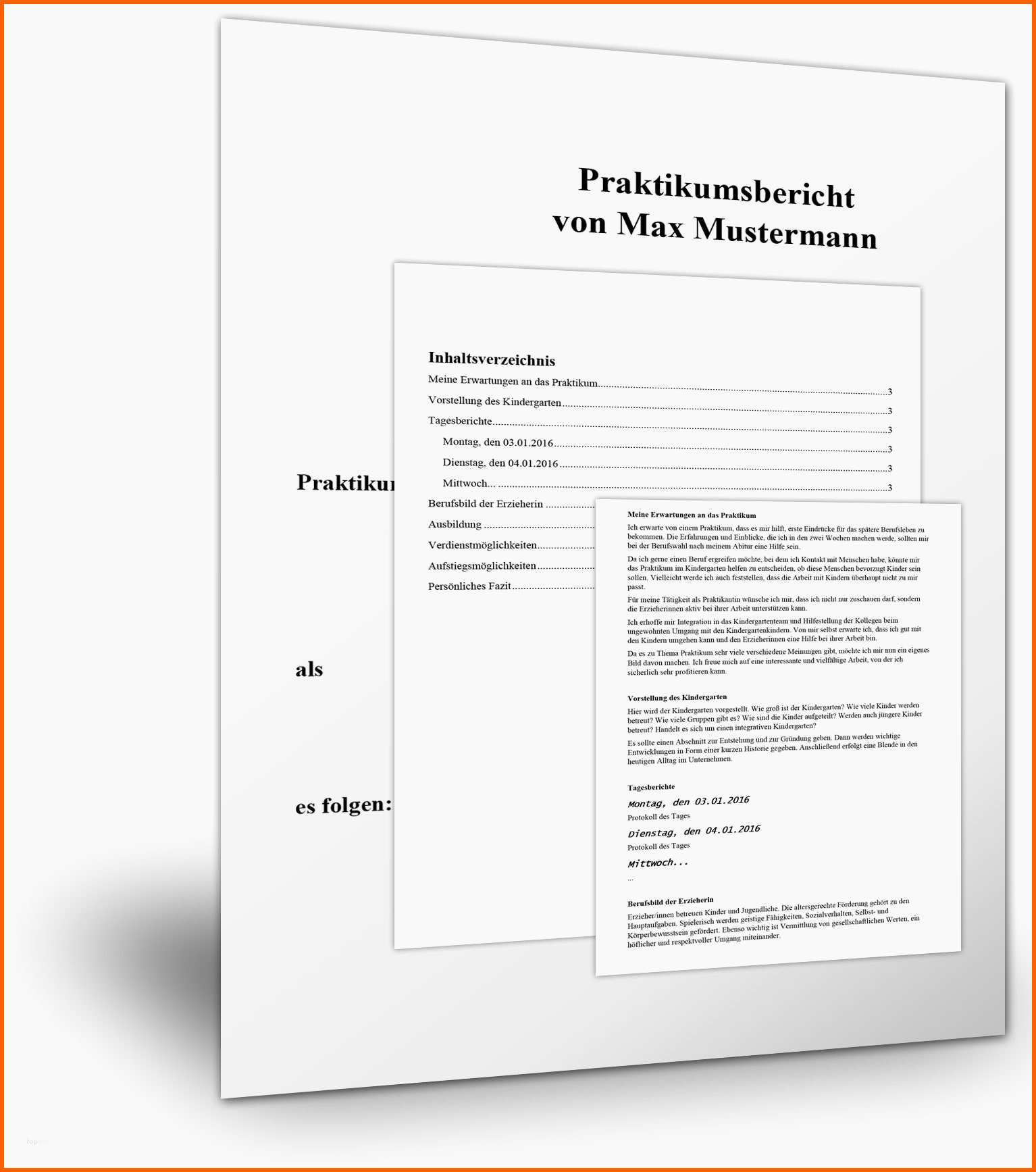 Unvergesslich Praktikumsmappe Vorlage 9 Klasse Einzigartig tolle