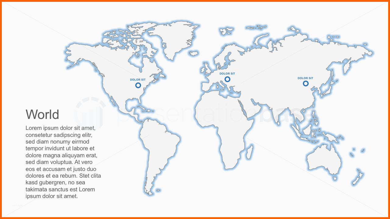 Unvergesslich Presentation Base Powerpoint Landkarte Welt