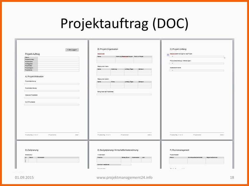 Unvergesslich Projektauftrag In Word Projektmanagement – Vorlagens Download