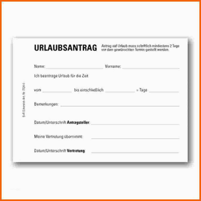 Unvergesslich Urlaubsantrag formular Kostenlos 6 Vorlage Urlaubsantrag