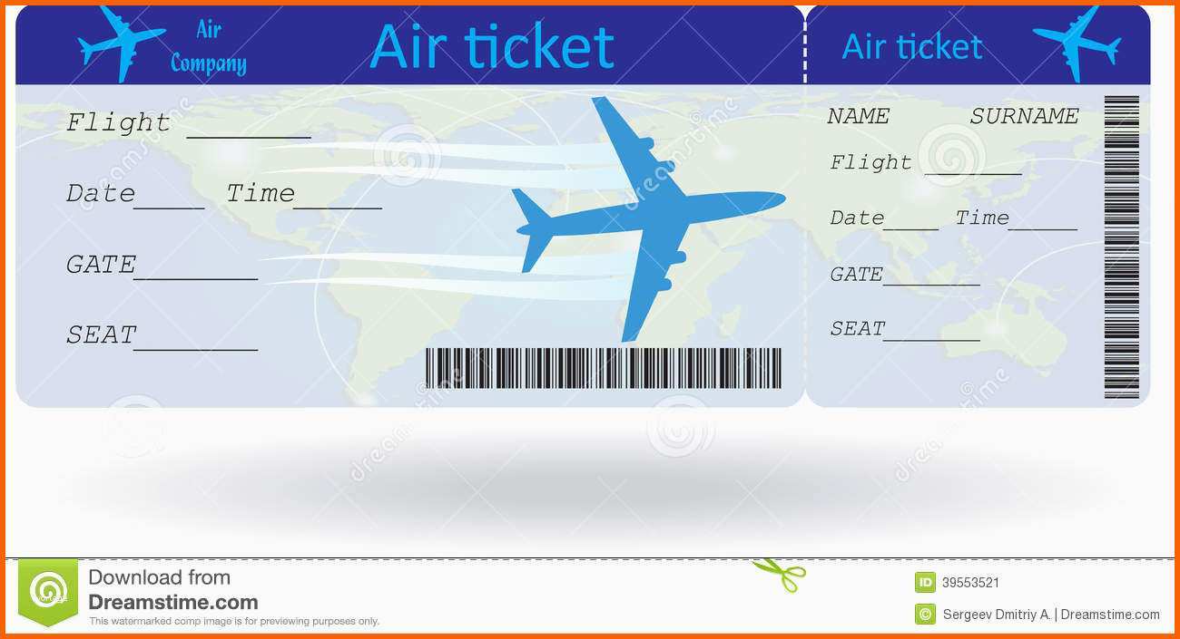Unvergesslich Variante Des Flugtickets Vektor Abbildung Illustration