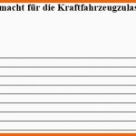 Unvergesslich Vollmacht Vorlage Für Zulassungsstelle Kostenlos