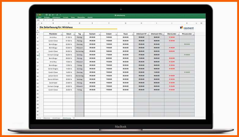 Unvergesslich Zeiterfassung Excel Vorlage Fragpaul