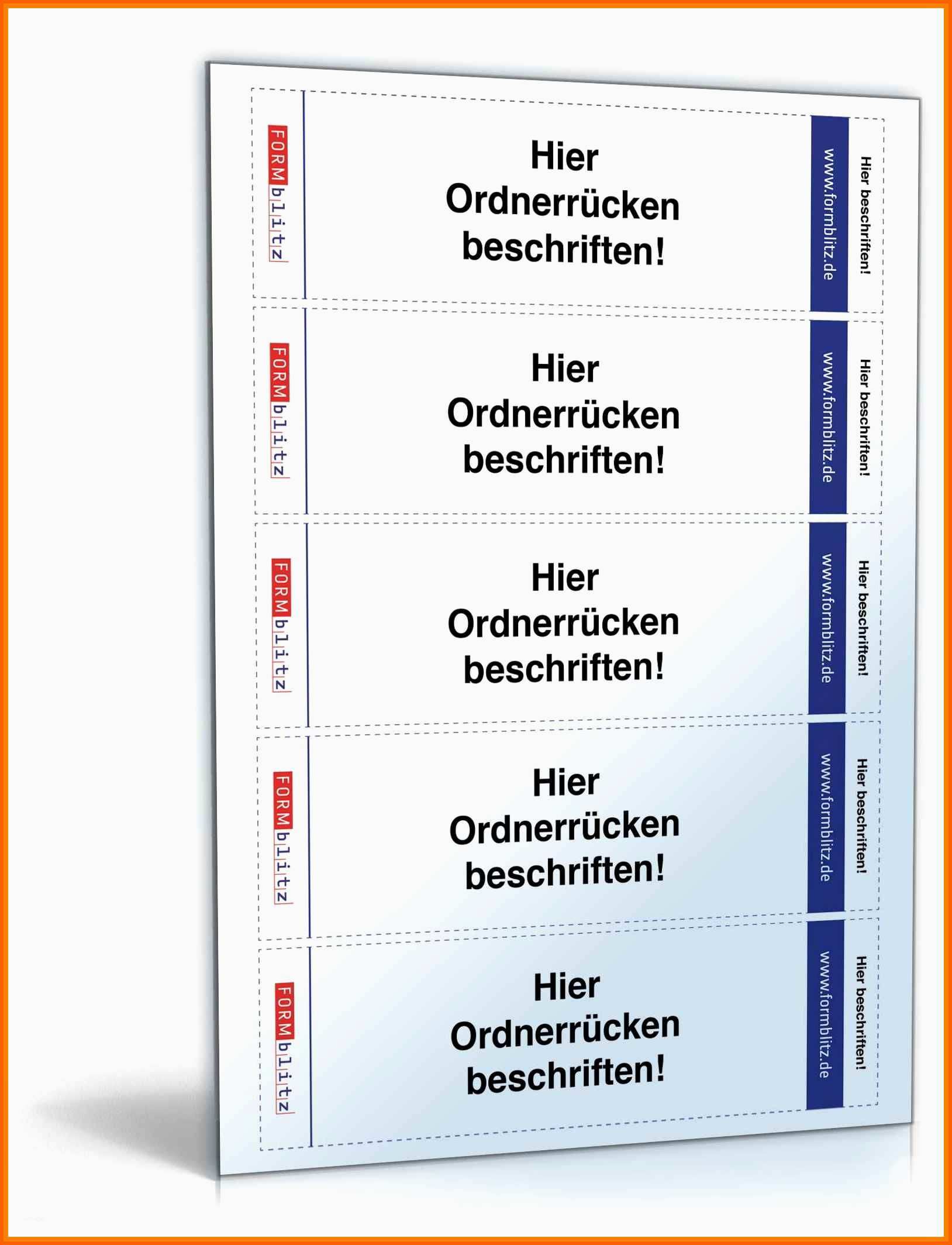 Unvergleichlich 15 ordner Rückenschilder Vorlage Kostenlos