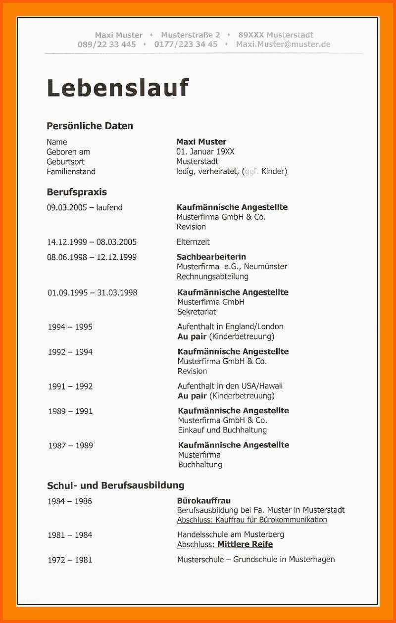 Unvergleichlich 19 Lebenslauf Vorlage Openoffice