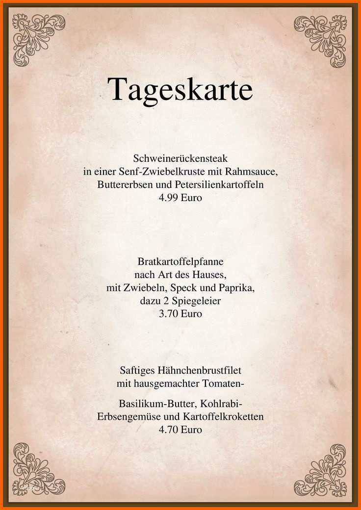 Unvergleichlich 63 Best Menu Card todays Menu Speisekarte Tageskarte