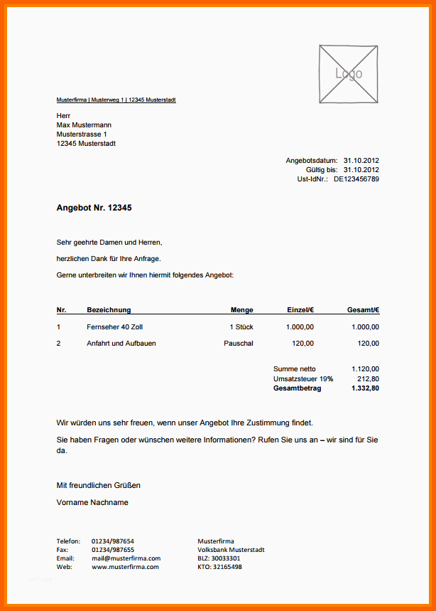 Unvergleichlich 9 Auftragsbestätigung Muster Handwerk