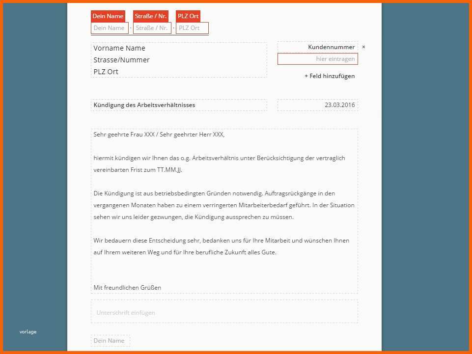 Unvergleichlich Arbeitsvertrag Durch Arbeitgeber Kündigung Vorlage
