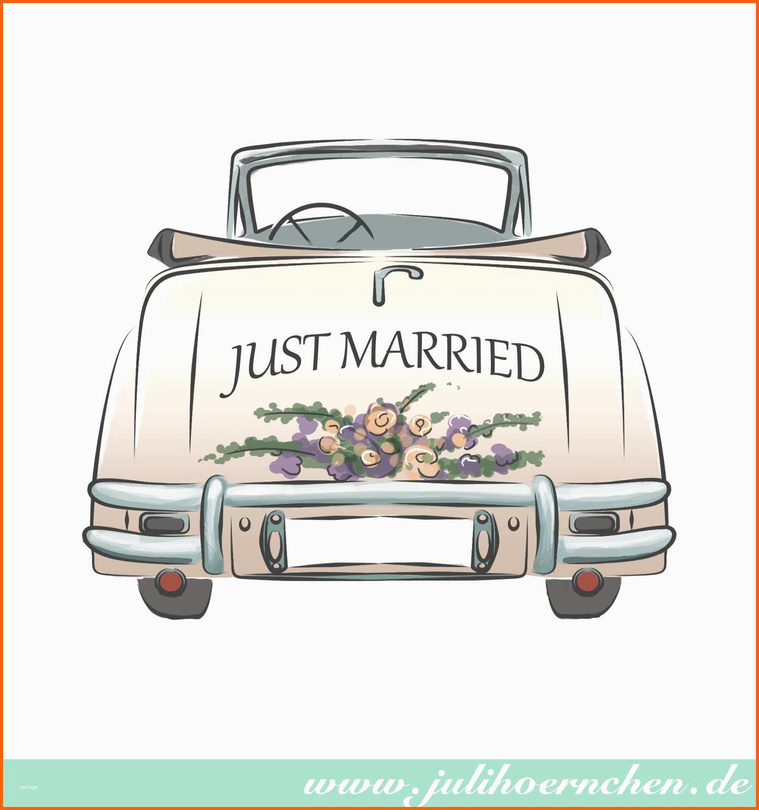 ausmalbilder auto just married