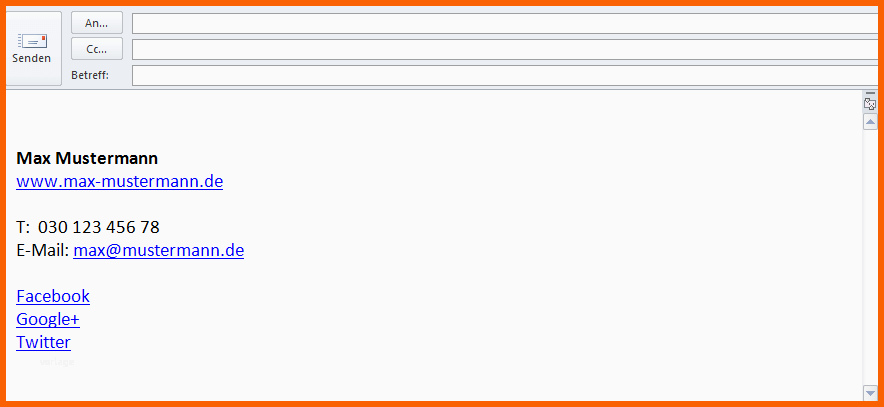 Unvergleichlich E Mail Signatur Vorlagen