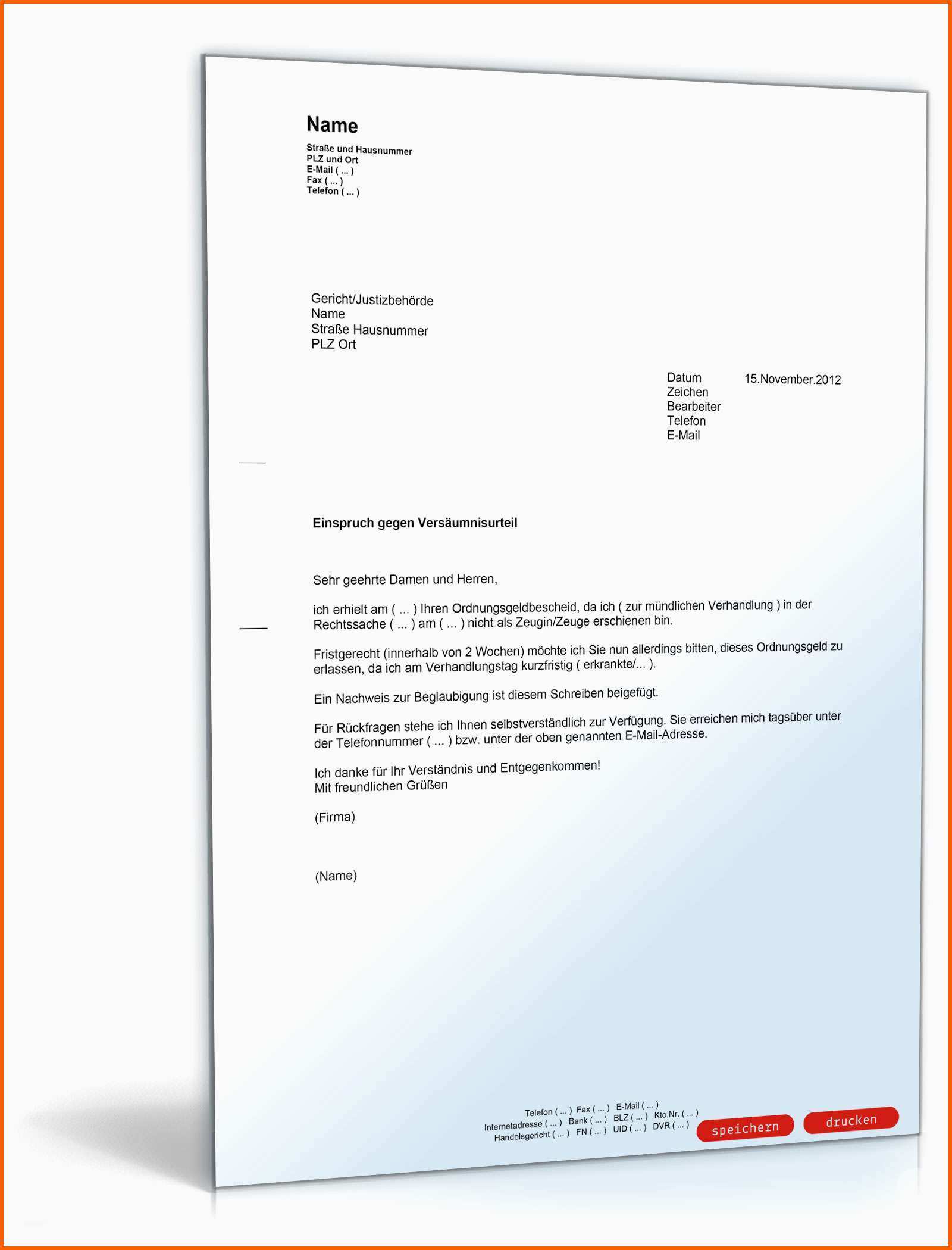 Unvergleichlich Einspruch Gegen Deutsches ordnungsgeld Fernbleiben Als