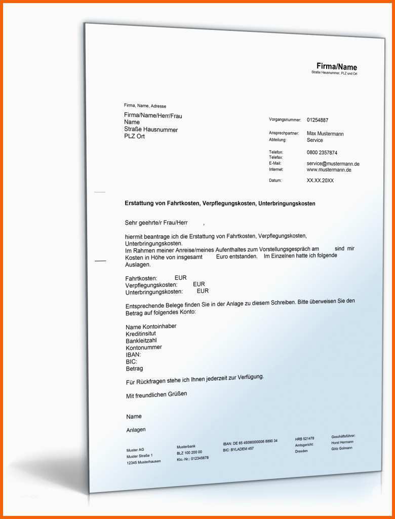 Unvergleichlich Erstattung Von Spesen Im Rahmen Einer Bewerbung