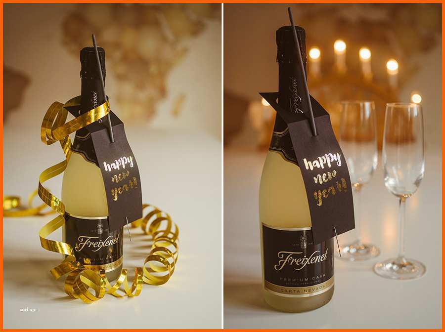Unvergleichlich Flaschenanhänger Für Silvester Diy Bildpoeten