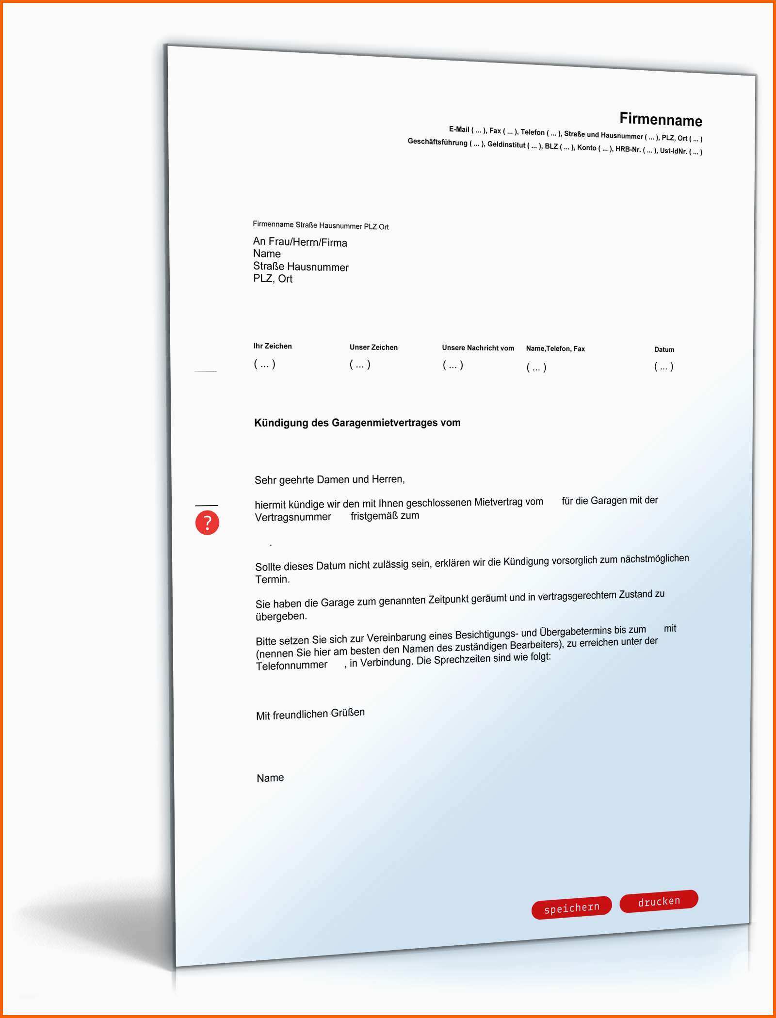 Unvergleichlich Fristgemäße Kündigung Garagenmietvertrag Durch Vermieter