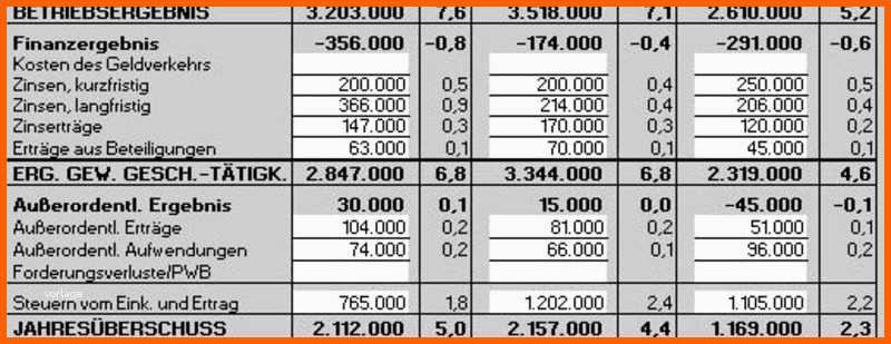 guv vorlage mit excel