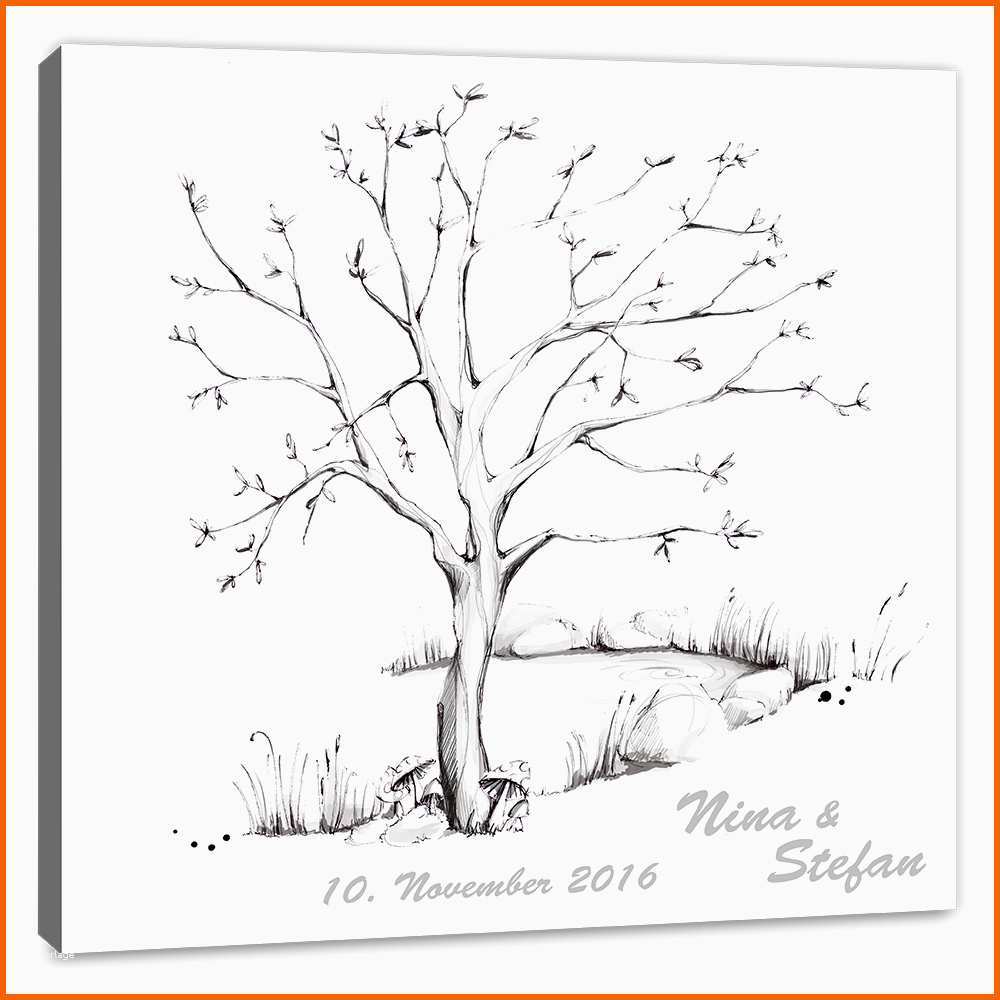 Unvergleichlich Hochzeit Baum Fingerabdruck Vorlage – Wohn Design