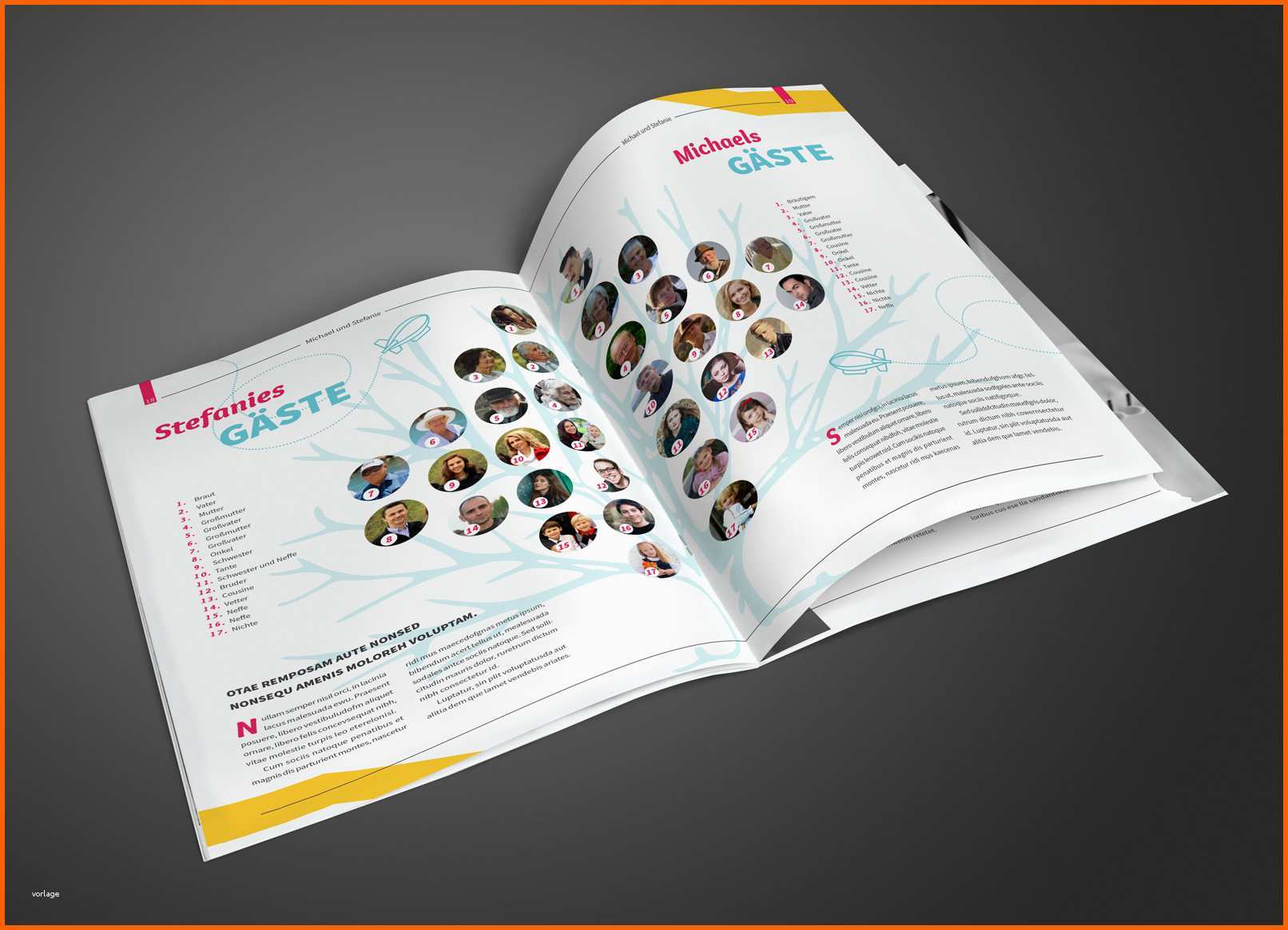 Unvergleichlich Hochzeitszeitung Vorlagen Für Powerpoint & Indesign