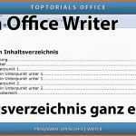 Unvergleichlich Inhaltsverzeichnis Erstellen Ganz Einfach Open Fice