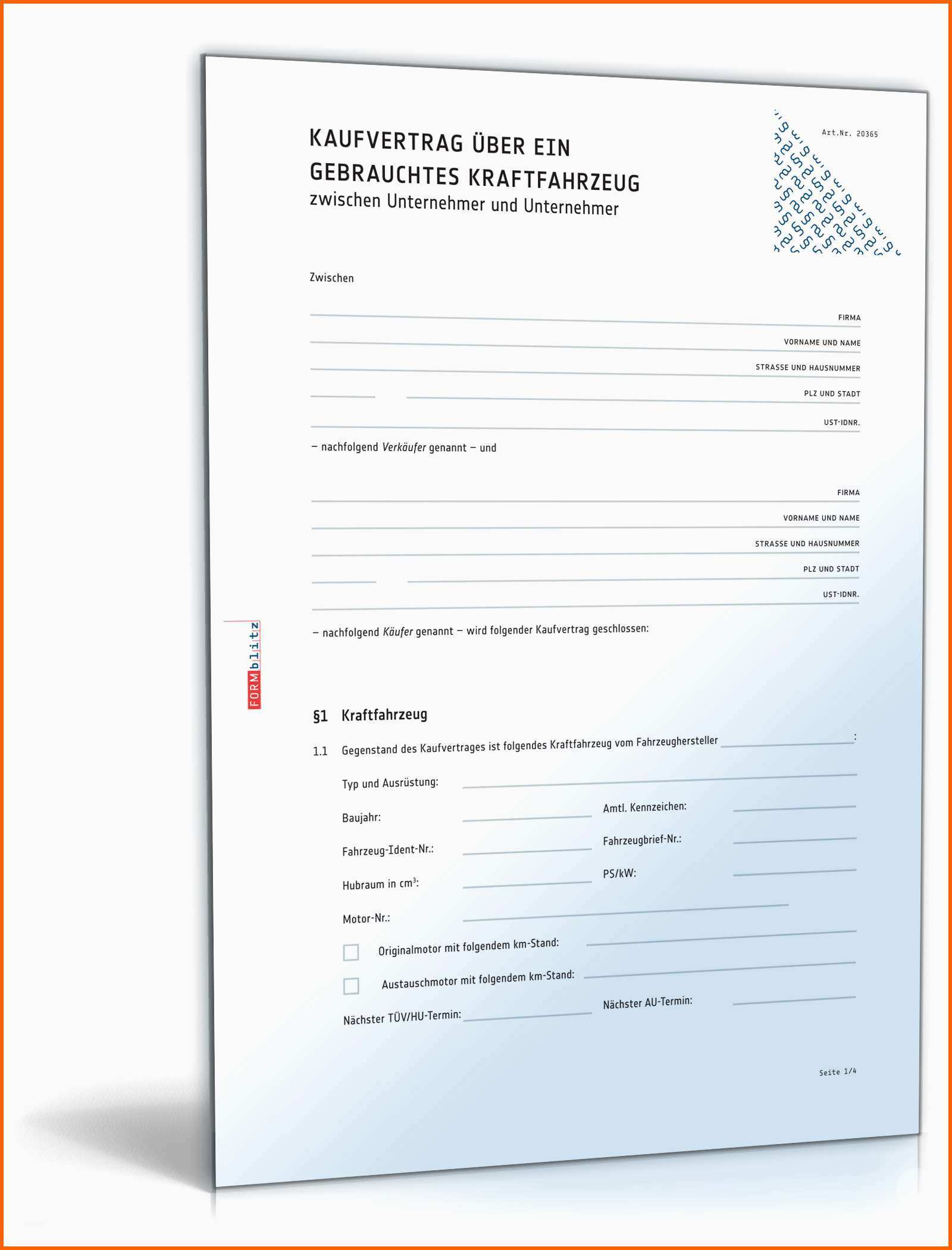 Unvergleichlich Kfz Kaufvertrag B2b
