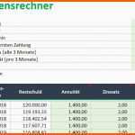 Unvergleichlich Kreditrechner Für Excel – Annuitätendarlehen Berechnen