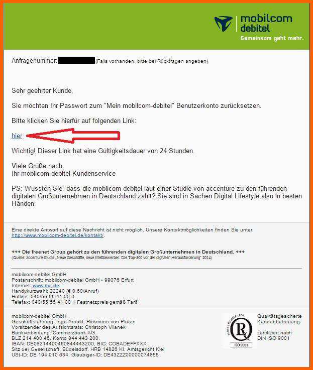 Unvergleichlich Kündigung Mobilfunkvertrag Mobil Debitel Vorlage