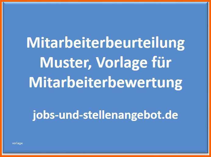 Unvergleichlich Mitarbeiterbeurteilung Muster Vorlage Für