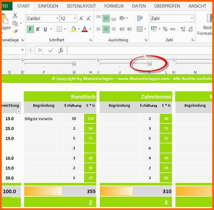 Unvergleichlich Nutzwertanalyse Vorlage Excel – De Excel