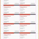 Unvergleichlich Private Visitenkartenvorlage Mit Word Im Dina4 format