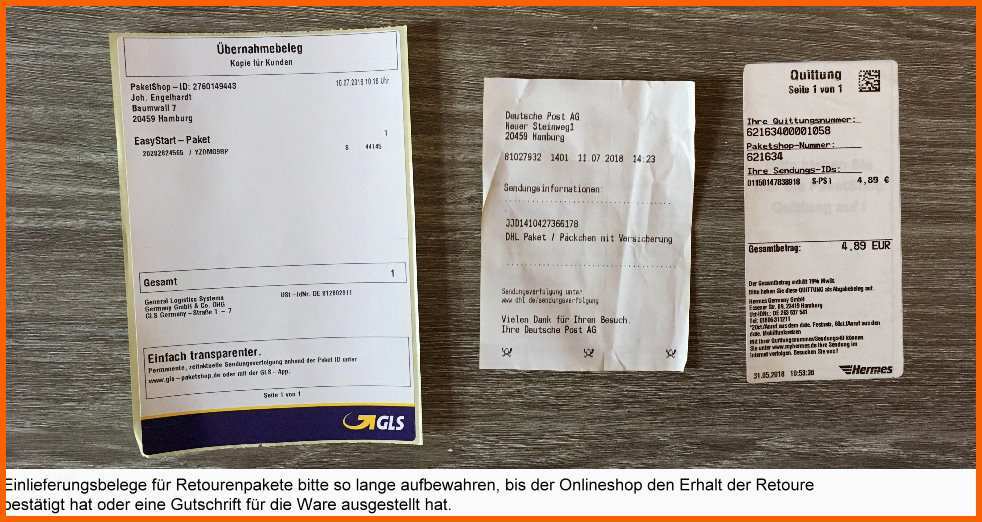 Unvergleichlich Retoure Ein Paket Zurückschicken