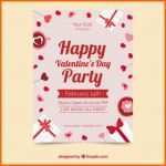 Unvergleichlich Valentinstag Flyer Poster Vorlage