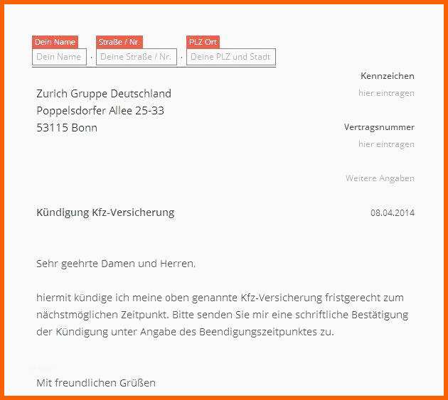 Unvergleichlich Vorlage Kündigung Lebensversicherung Urlaubsschein Vorlage