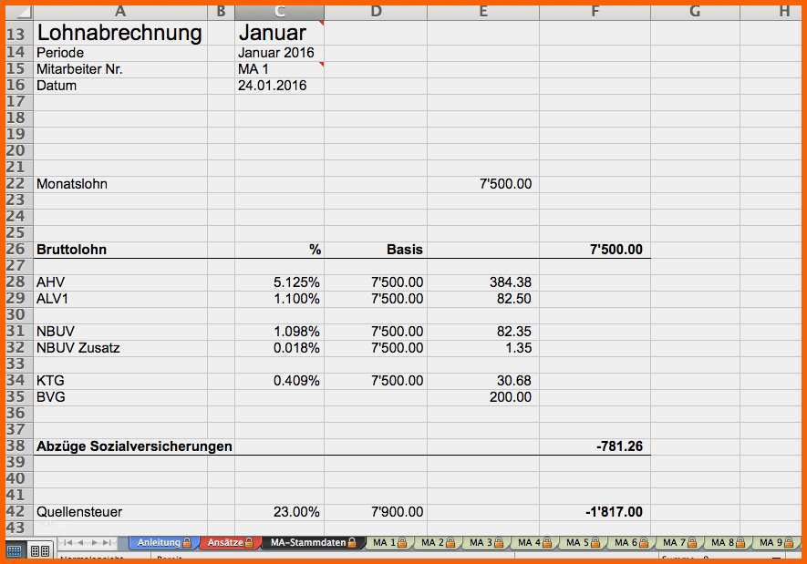 Unvergleichlich Vorlage Lohnabrechnung Stundenlohn Excel Schön