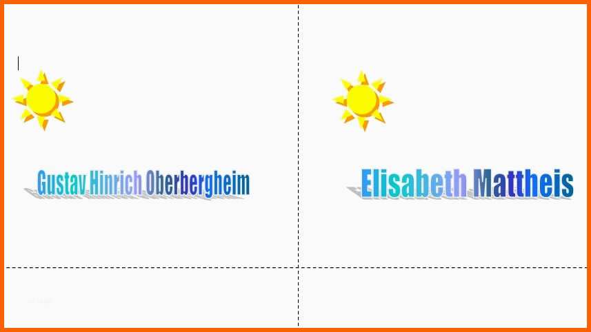 Unvergleichlich Word Vorlage Tischkarten Download – Kostenlos – Chip