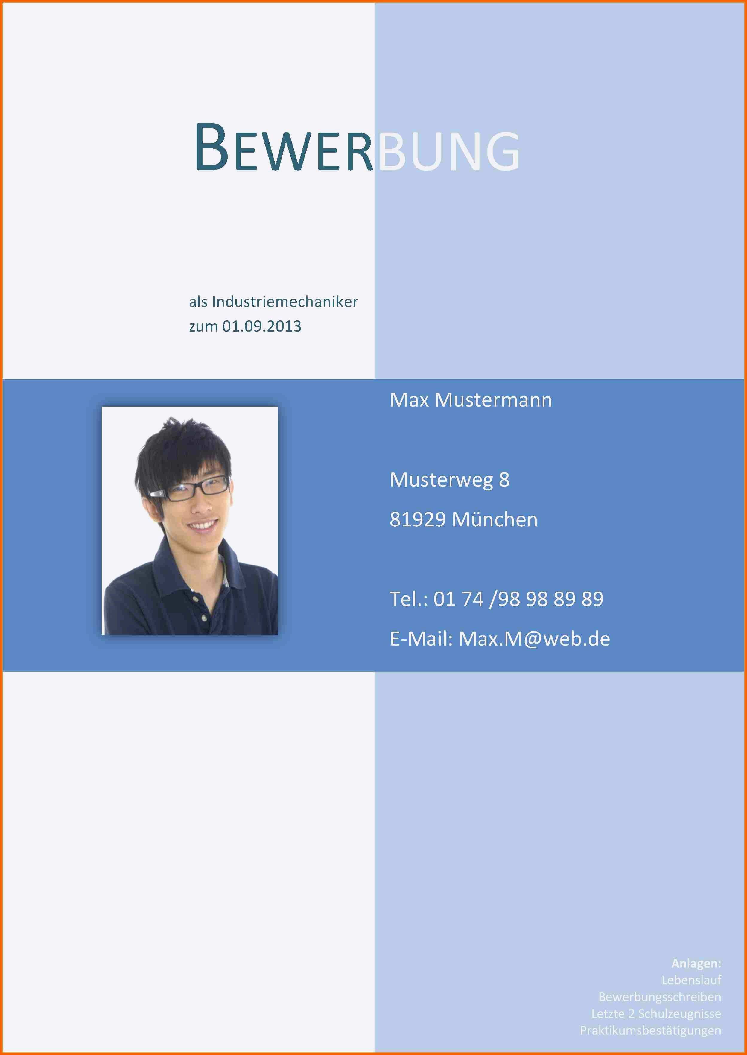 Wunderbar 15 Deckblatt Bewerbung Zum Ausdrucken