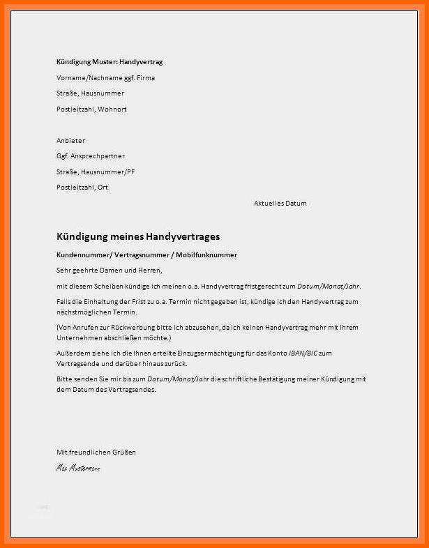 Wunderbar 15 Fristgerechte Kündigung Muster
