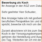 Wunderbar 9 Bewerbung Muster Koch
