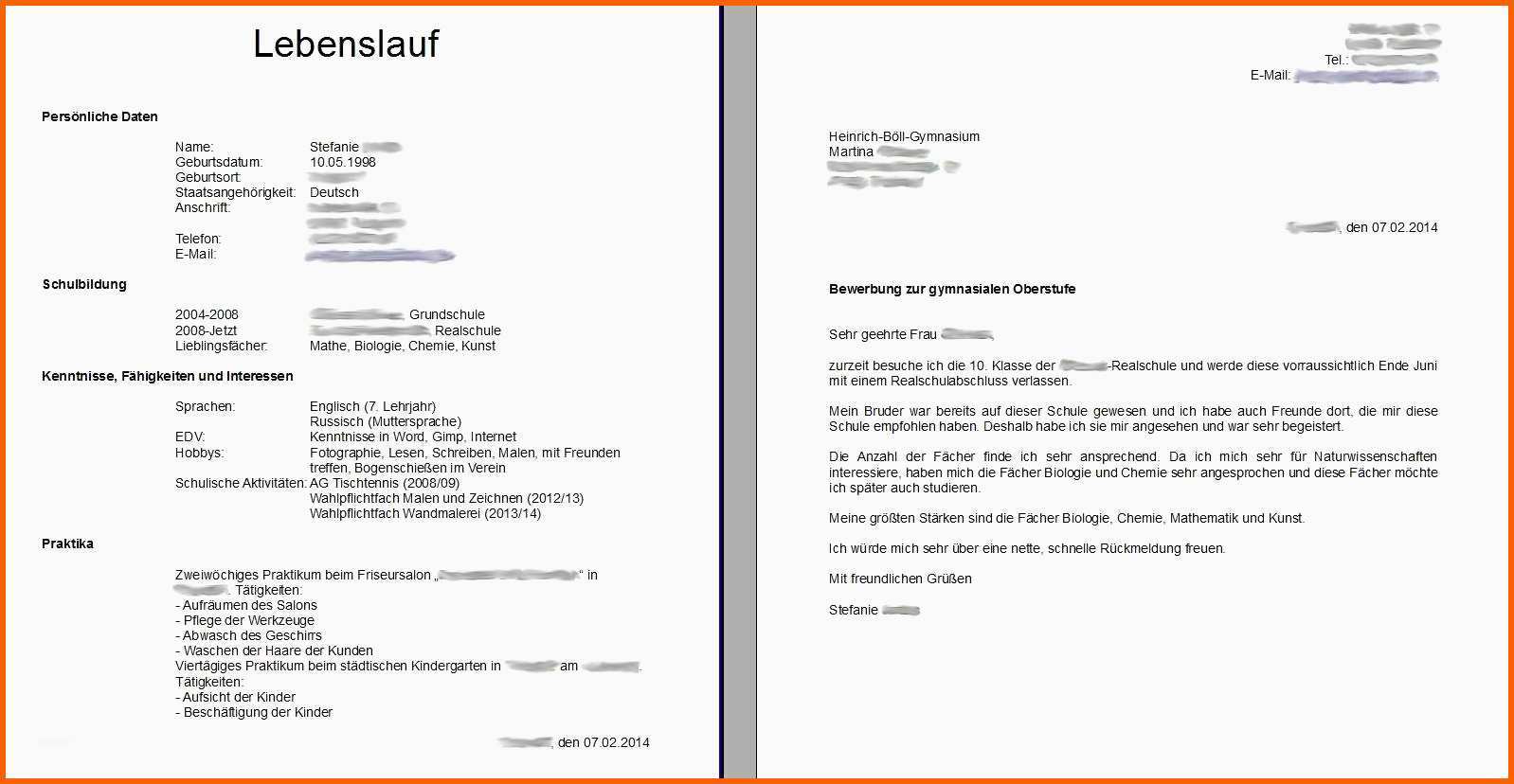 Wunderbar Bewerbung Schreiben Praktikum Schüler Vorlage 9 Bewerbung