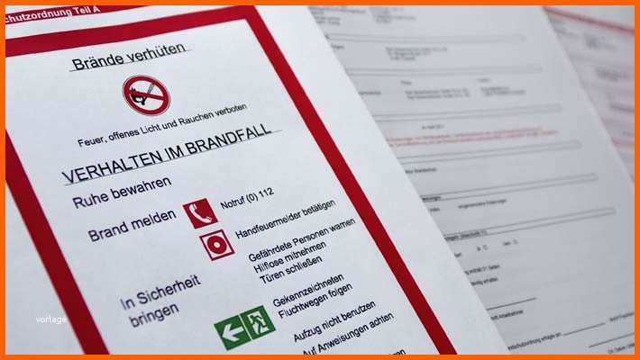 Wunderbar Brandschutzordnung Teil A Kostenlos Selber Erstellen