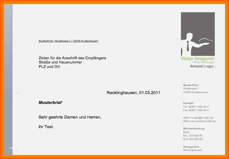 Wunderbar Brief Schreiben Vorlage Erstaunlich 9 Briefkopf Muster