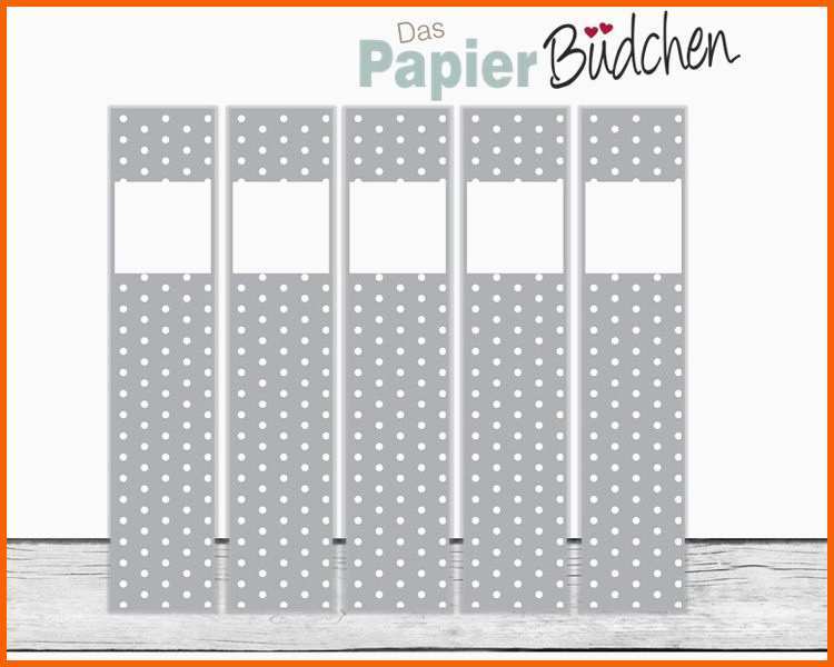 Wunderbar Diy ordnerrücken " Dots Grau " Schmal Von ♥ Das