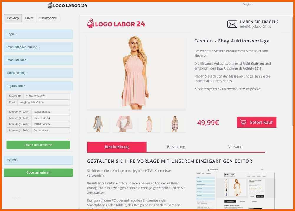 Wunderbar Ebay HTML Vorlage