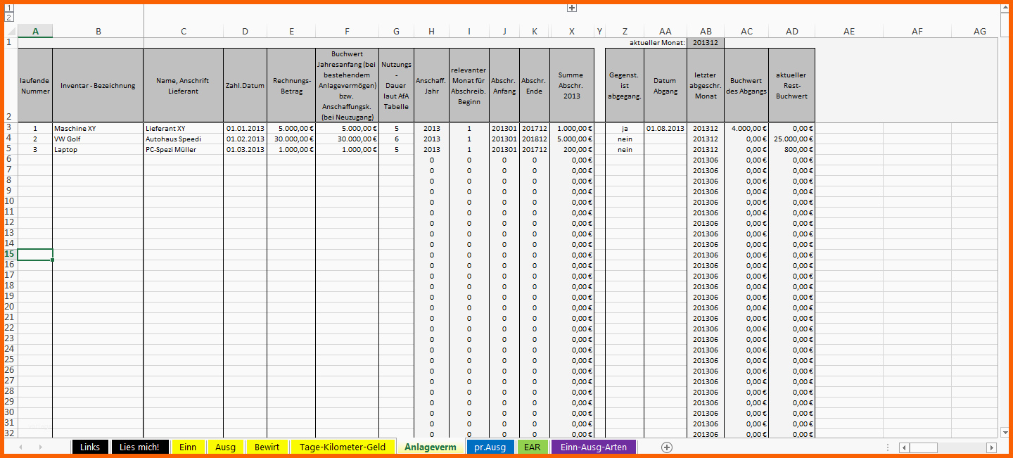 Wunderbar Excel Vorlage Ear Für Kleinunternehmer Österreich