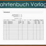 Wunderbar Fahrtenbuch Vorlage Excel format