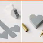 Wunderbar Geometrische 3d Herzen Basteln