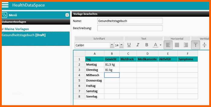 Wunderbar Gesundheitstagebuch Medikationsplan U V M Online
