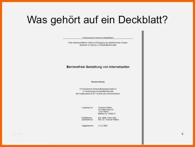 Wunderbar Hausarbeit Kunstgeschichte Deckblatt Seminararbeit