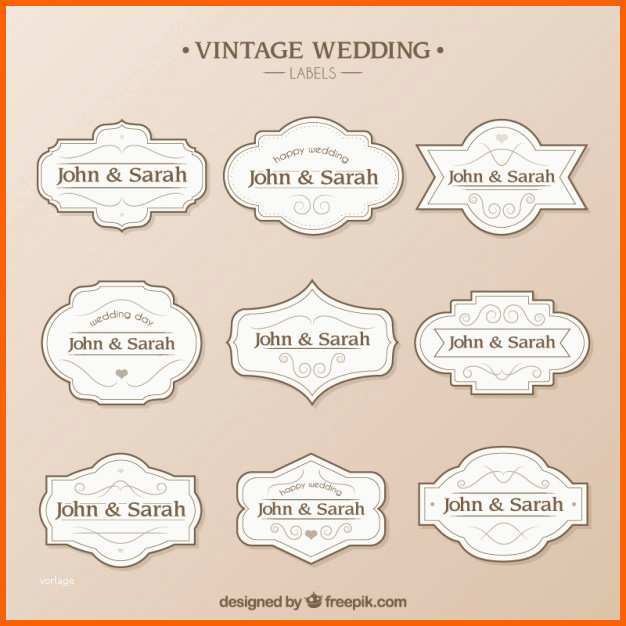 Wunderbar Hochzeit Etiketten Vorlage