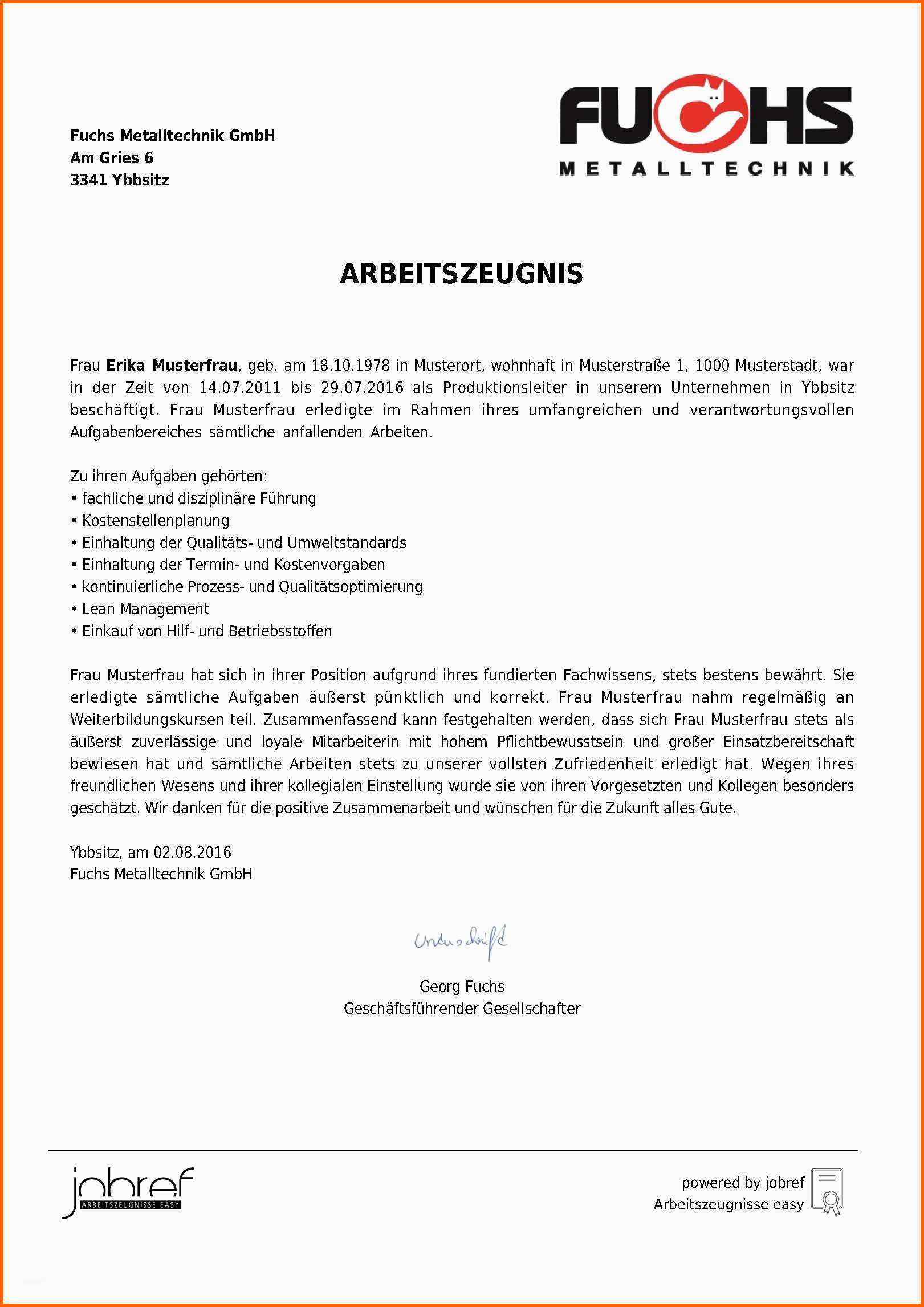 Wunderbar Jobref Arbeitszeugnisse Easy