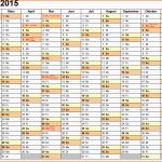 Wunderbar Kalender 2015 In Excel Zum Ausdrucken 16 Vorlagen